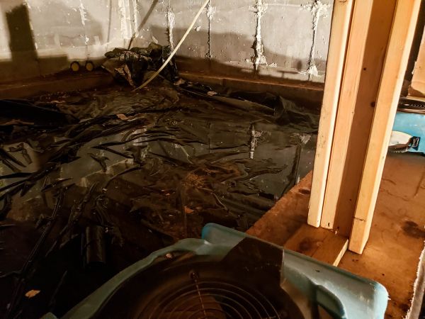 Crawlspace Water Cleanup in Mill Valley